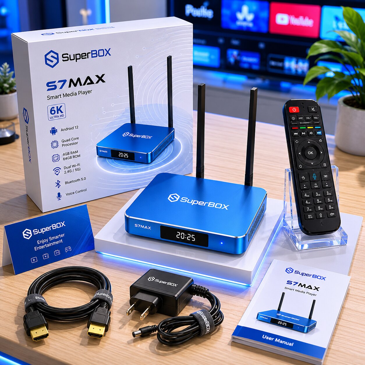 Images of the SuperBox S7 Max are displayed at the SuperBox TV Box Store showroom (2)