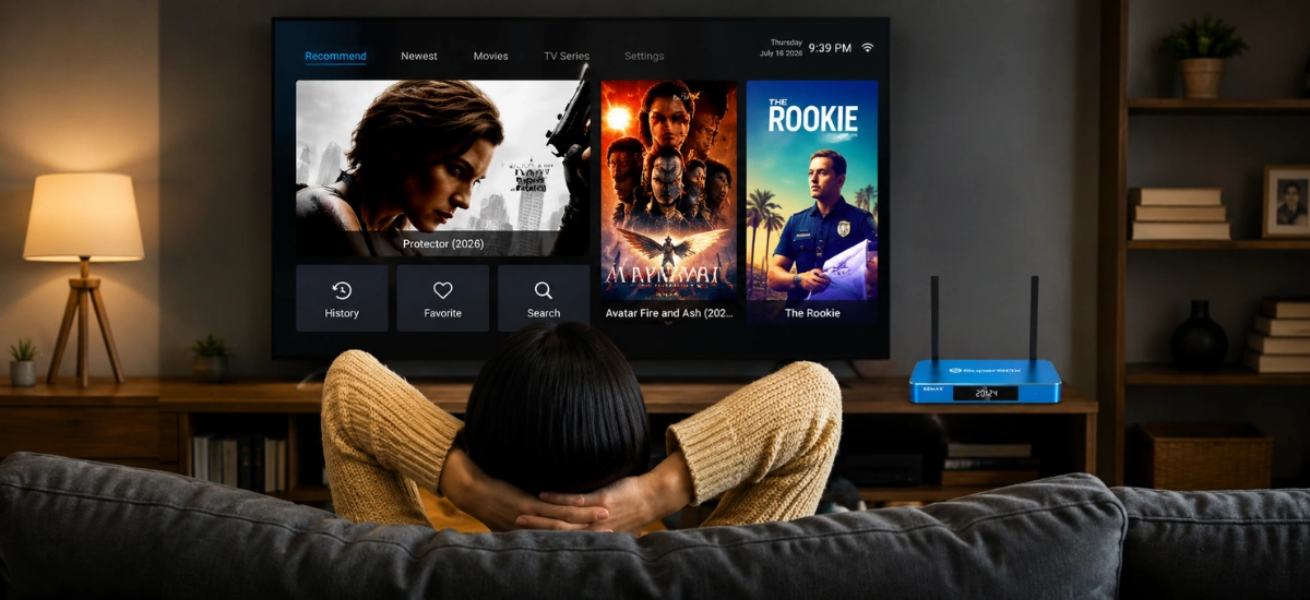 SuperBox S6 Max 35 SuperBox S6 Max Blue VOD streaming service with movies and TV series