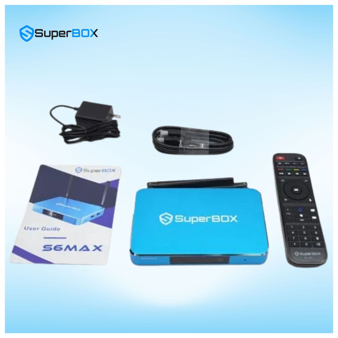 SuperBox S6 Max 22 SuperBox S6 Max complete bundle with remote HDMI cable and accessories