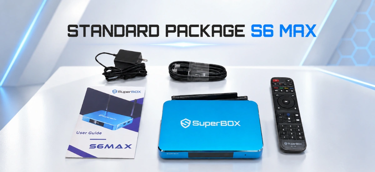 SuperBox S6 Max 4K Android TV Box Package