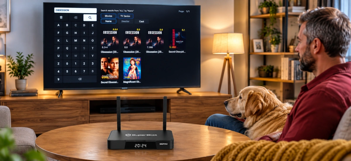 SuperBox S6 Pro Blue VOD streaming library