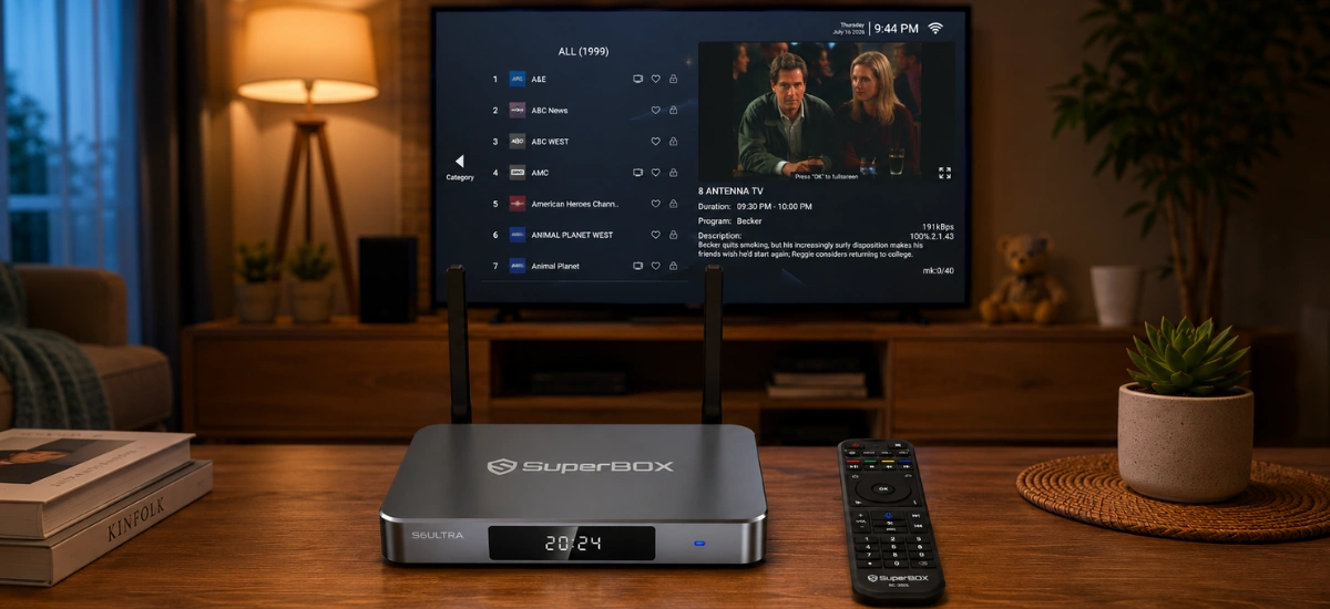 SuperBox S6 Ultra 24 SuperBox S6 Ultra Blue TV live channels