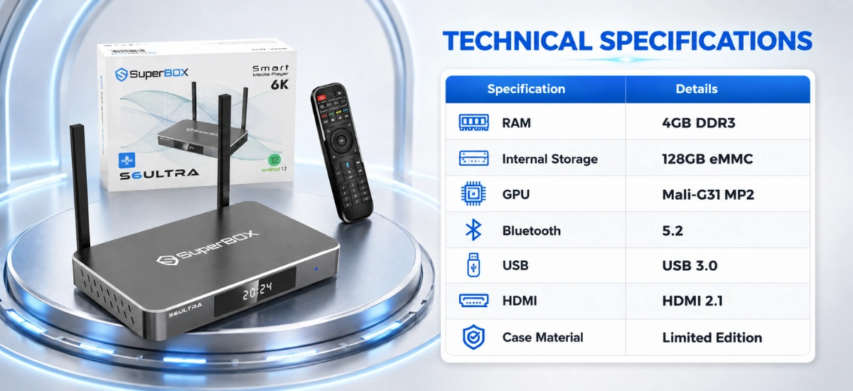 SuperBox S6 Ultra 20 SuperBox S6 Ultra technical specifications overview
