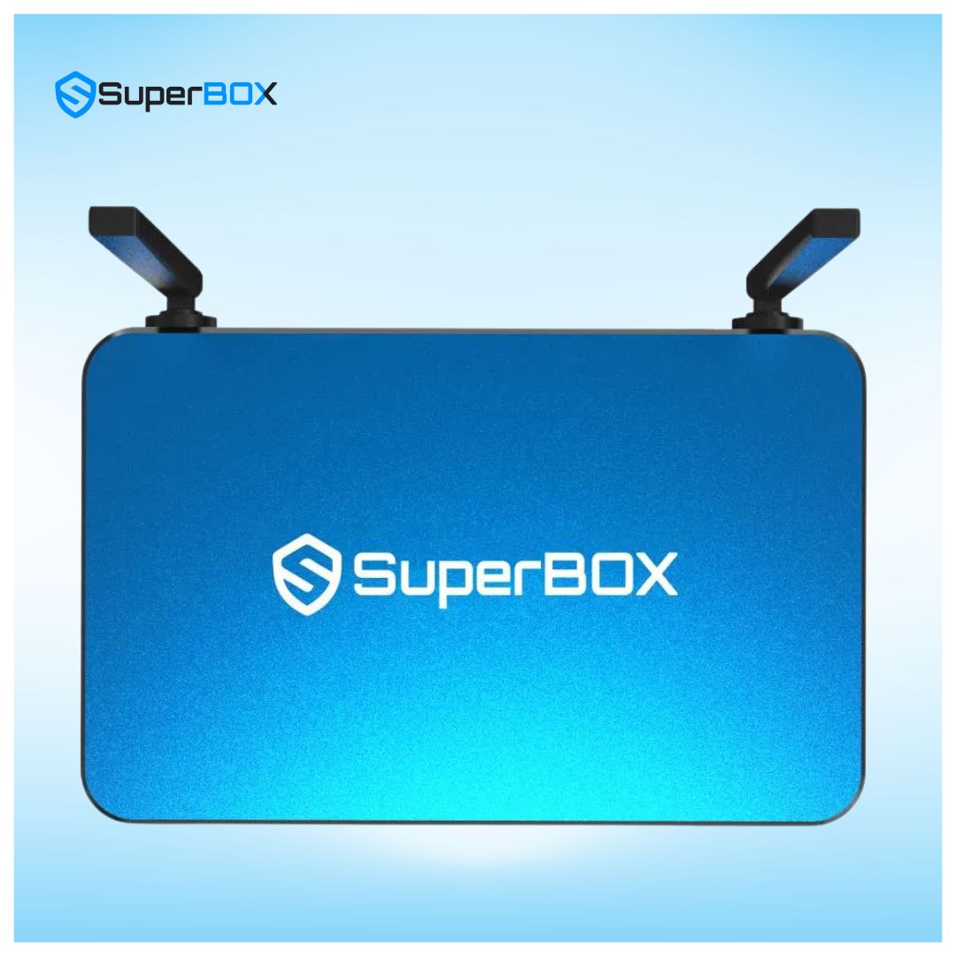 SuperBox S7 Max premium top cover with dual antennas