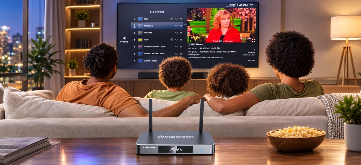 SuperBox S7 Ultra 29 SuperBox S7 Ultra Blue TV live channels