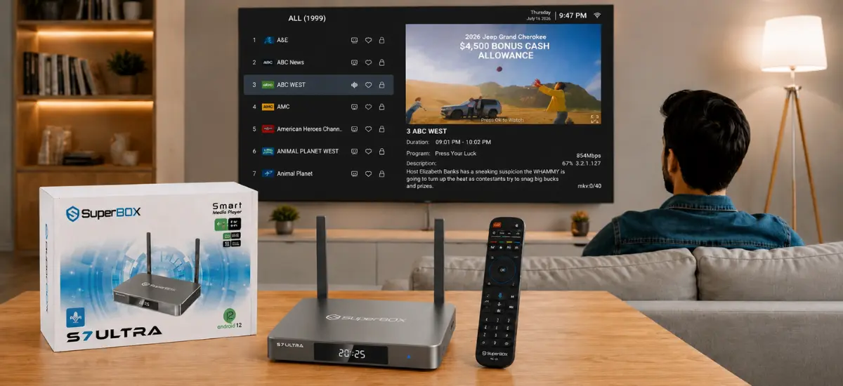 SuperBox S7 Ultra 44 SuperBox S7 Ultra Blue TV live streaming