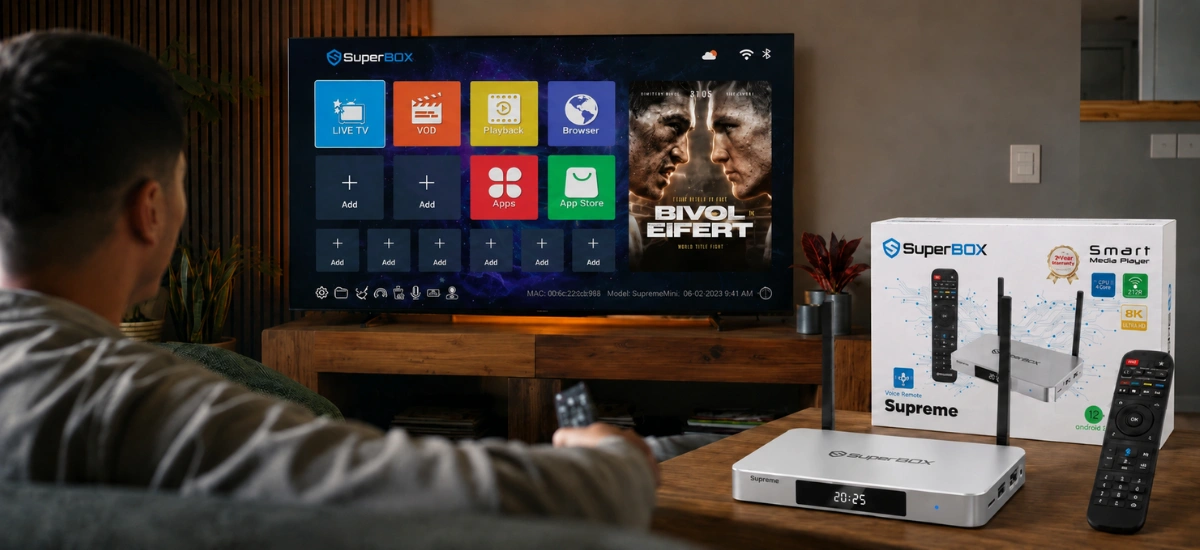 SuperBox Supreme 30 SuperBox Supreme Android 12 TV box with Google Play Store and streaming apps