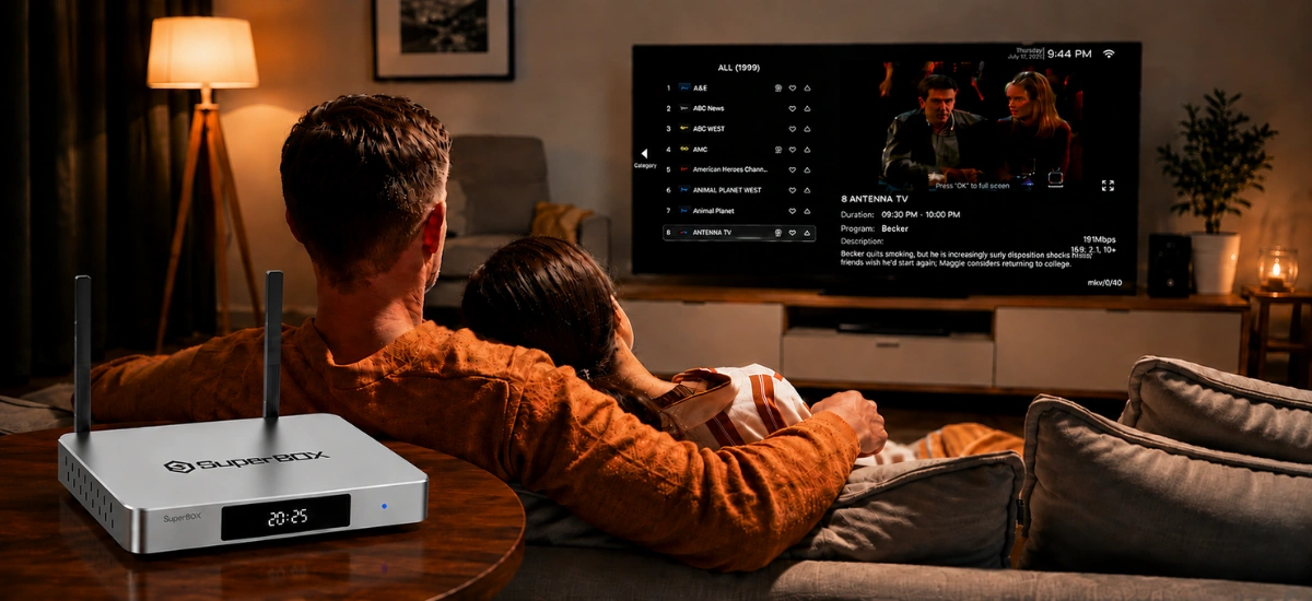 SuperBox Supreme 28 SuperBox Supreme Blue TV app for live television sports and entertainment