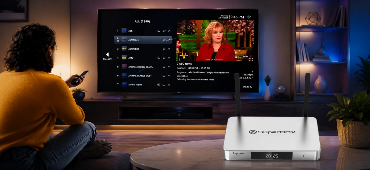 SuperBox Supreme Blue TV live channels