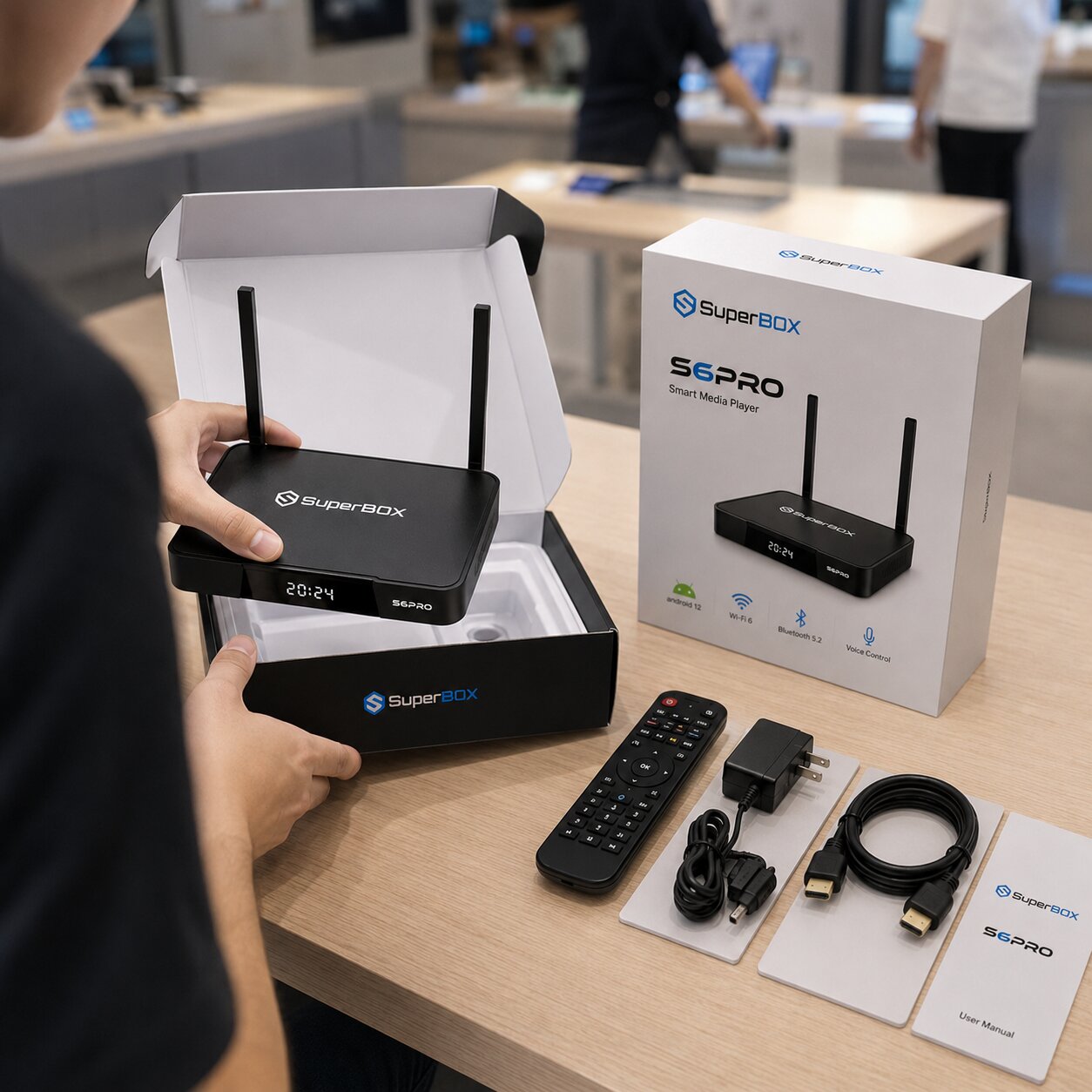 Unboxing the SuperBox S6 Pro at the SuperBox TV Box Store 2