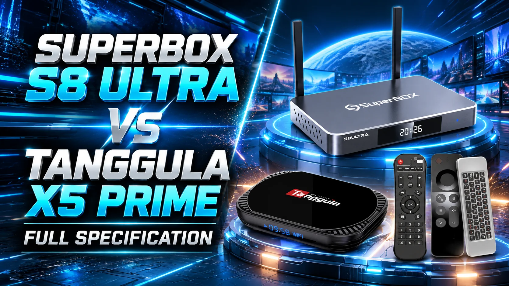SuperBox S8 Ultra vs Tanggula X5 Prime Full Specification
